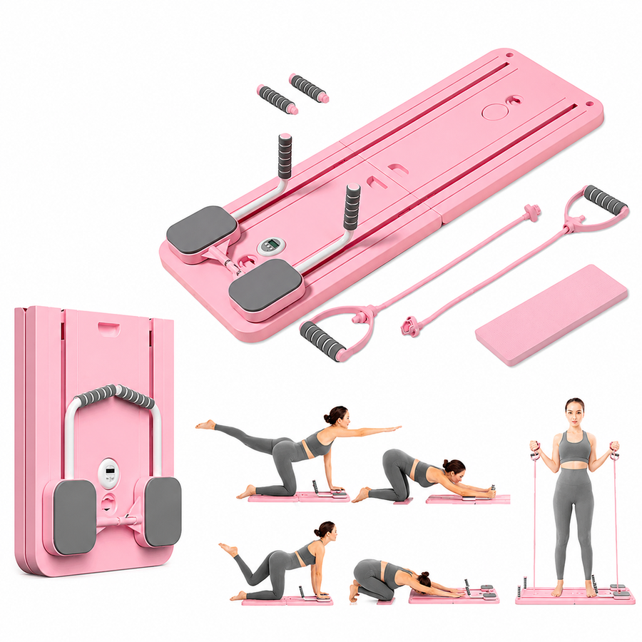 Çok Fonksiyonlu Egzersiz Aleti, Pilates Reformer, Direnç Bantlı, Ev Tipi Istasyon