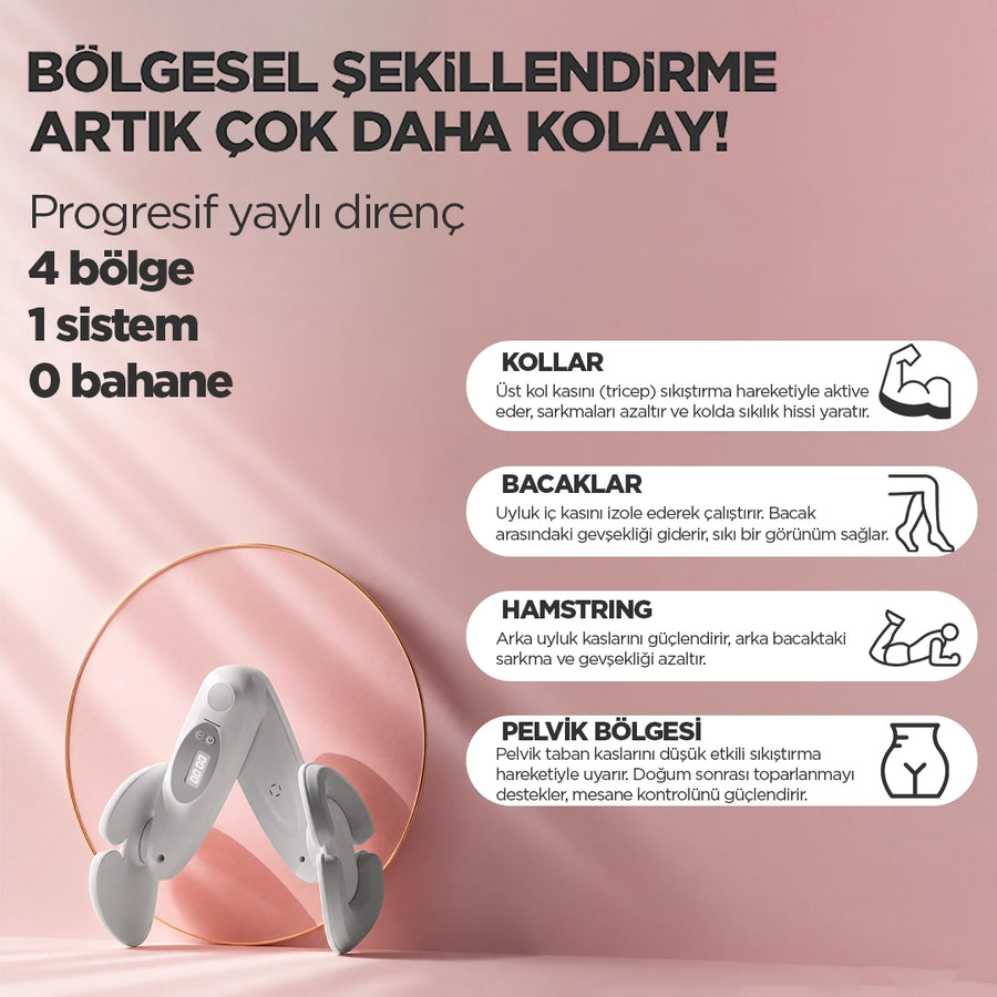 İç Bacak Egzersiz Aleti Thigh Master Kegel Cihazı Pelvik Taban Kas Aleti Kalça ve Kol Sıkılaştırıcı