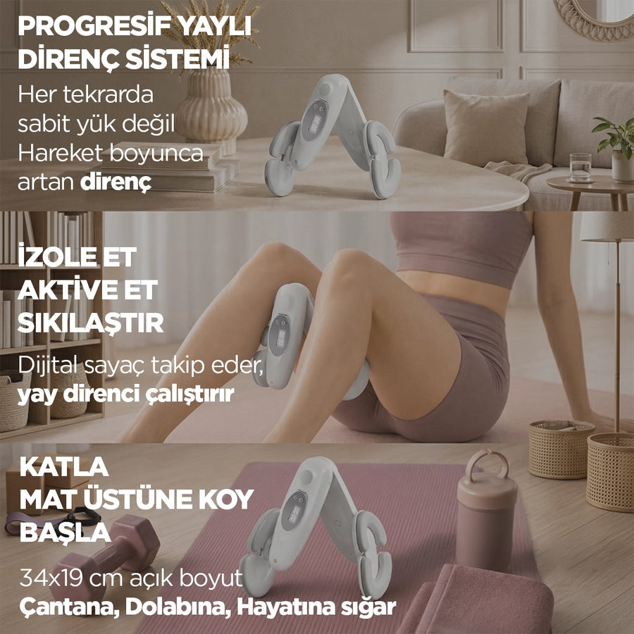 İç Bacak Egzersiz Aleti Thigh Master Kegel Cihazı Pelvik Taban Kas Aleti Kalça ve Kol Sıkılaştırıcı