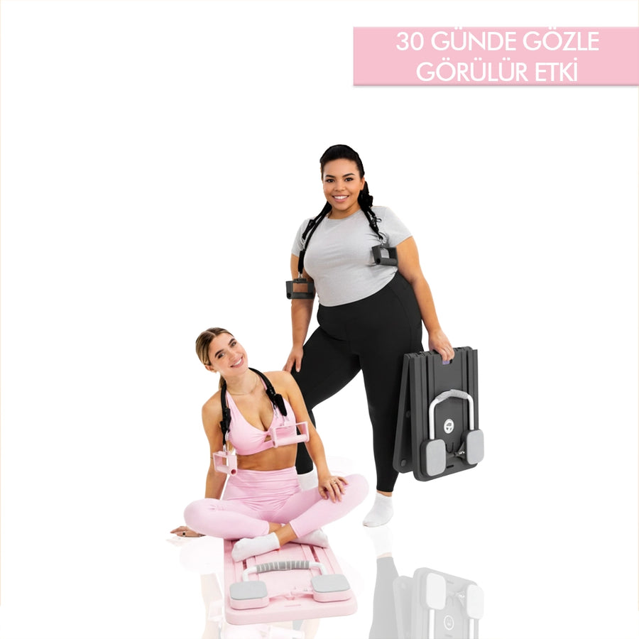 Çok Fonksiyonlu Egzersiz Aleti, Pilates Reformer, Direnç Bantlı, Ev Tipi Istasyon